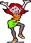 Red-haired girl dancing vector image